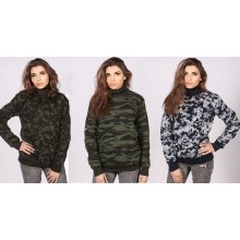 Свитер с удлиненной горловиной (цвета в ассортименте)