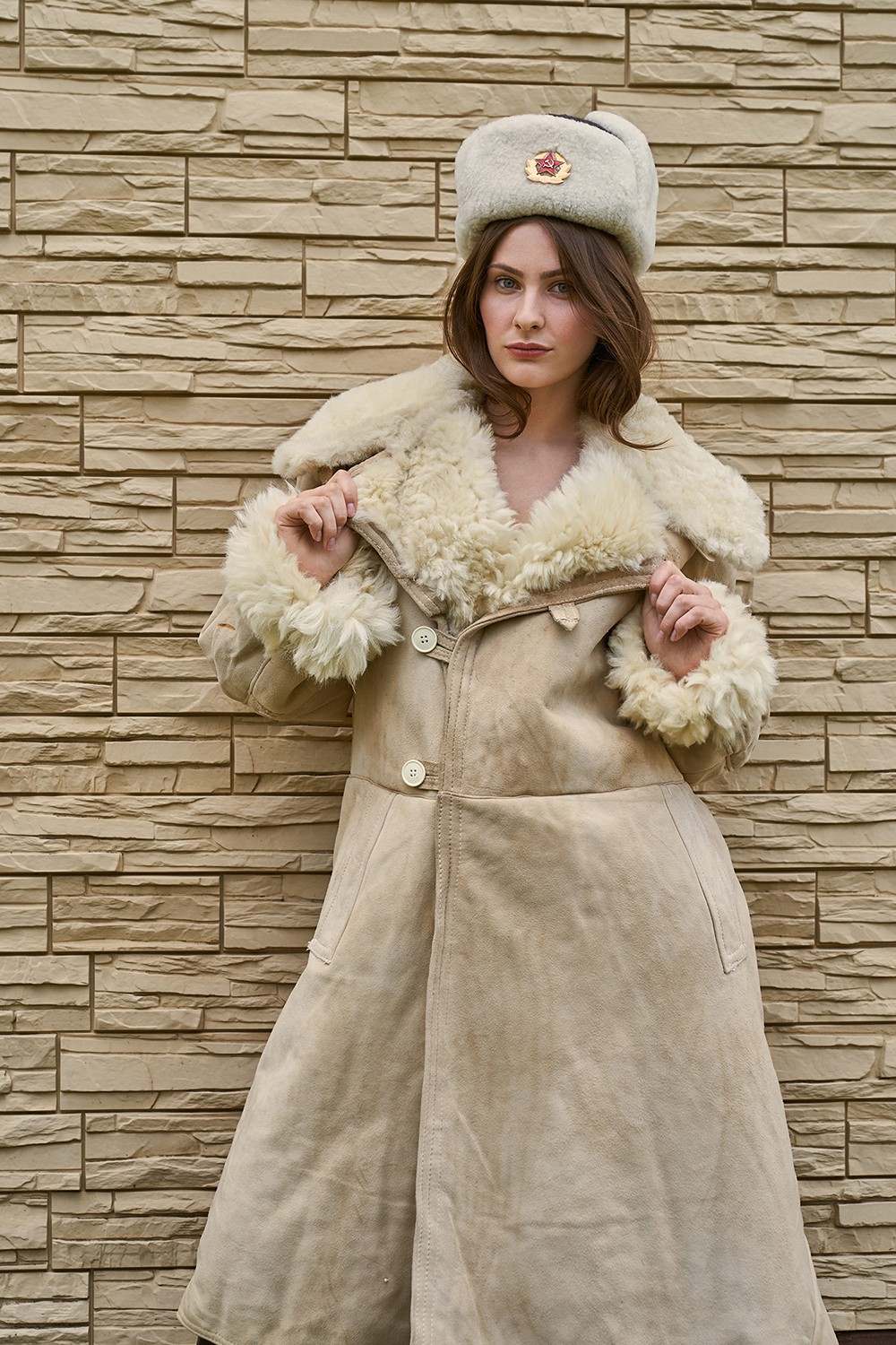 Шапка ушанка офицерская времен войны (новодел)