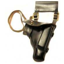 Кобура СССР под ПМ ВМФ кожаная черная с тренчиком Кобура СССР под ПМ ВМФ кожаная черная с тренчиком