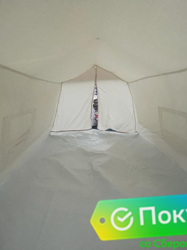 Палатка Гарнизон-7 белого цвета с полом Палатка Гарнизон-7 белого цвета с полом