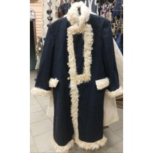 Шинель с меховой окантовкой черного цвета Шинель с меховой окантовкой черного цвета