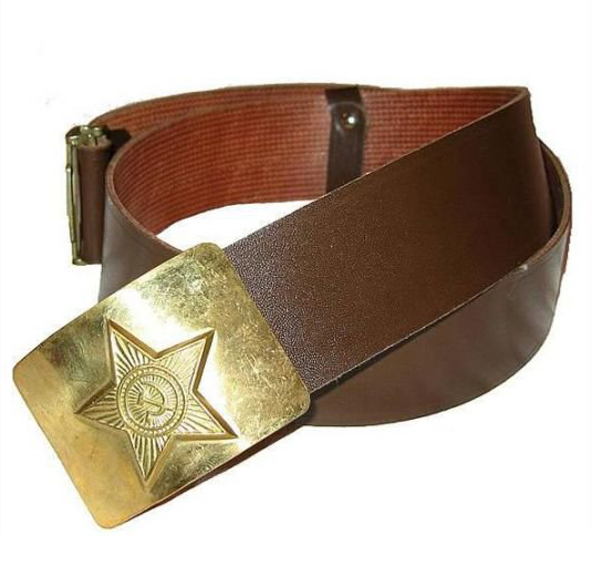 Ремень солдатский коричневый с бляхой (кожзаменитель) Ремень солдатский коричневый с бляхой (кожзаменитель)